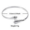 Elegant and Stylish Design Palm/Hug 304 Stainless Steel Cuff Bangles for Women KC2455-1-1