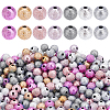 490Pcs 7 Style Spray Painted Acrylic Beads ACRP-PH0001-09-1