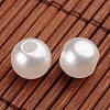 Large Hole Round Imitation Pearl Acrylic Beads OACR-L004-4541-2