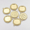 Zinc Alloy Pendant Settings for Cabochon & Rhinestone PALLOY-A15290-G-NR-1