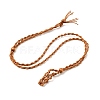 Braided Wax Rope Cord Macrame Pouch Necklace Making NJEW-J007-06-1
