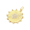 Brass Micro Pave Cubic Zirconia Pendants X-KK-D325-61G-02-2