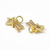 Rack Plating Brass Cubic Zirconia Charms KK-C007-22G-3