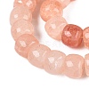 Ombre Effect Dyed Glass Beads Strands GLAA-Q106-05B-A02-3