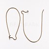Antique Bronze Plated Brass Hoop Earrings Findings Kidney Ear Wires Making Findings X-EC221-4NFAB-2