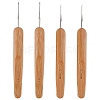 4Pcs 2 Styles Bamboo Handle Iron Crochet Hook Needles TOOL-DJ0001-48-1