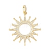 Brass Micro Pave Cubic Zirconia Pendants KK-H518-01B-G-1