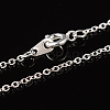 Nickel Free Silver Color Plated Brass Chain Necklaces X-SW028-S-3