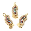 Brass Micro Pave Clear Cubic Zirconia Box Clasps KK-K385-093G-2