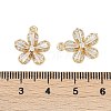 Rack Plating Brass Micro Pave Cubic Zirconia Pendants KK-C082-01G-01-3