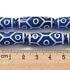 Blue Tibetan Style dZi Beads Strands TDZI-NH0001-B09-01-5