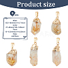 5Pcs Raw Rough Natural Citrine Pendants G-FG0001-11-2