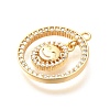 Brass Micro Pave Cubic Zirconia Pendants KK-G519-05G-01-2