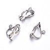 Non-Tarnish 304 Stainless Steel Clip-on Earring Findings X-STAS-O110-21P-1