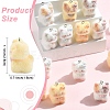 Cat Shape Flocky Opaque Resin Pendants RESI-YWC0002-04F-3