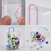 4Pcs 4 Colors Trolley Bag Shaped Plastic Storage Boxes AJEW-SP0002-60-4