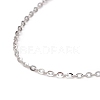 Anti-Tarnish Rhodium Plated 925 Sterling Silver Beadable Necklaces STER-I021-01P-2