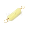 Natural Lemon Jade Connector Charms PALLOY-JF01454-08-5
