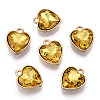 Faceted Glass Rhinestone Pendants GLAA-I051-B13-1
