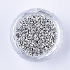 Electroplate Glass Cylinder Beads SEED-Q036-01A-B04-2