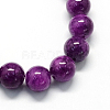 Natural Dyed Yellow Jade Gemstone Bead Strands G-R271-8mm-Y11-2