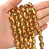 Electroplate Glass Beads Strands EGLA-D017-15x10mm-3-5
