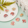 40Pcs 4 Colors PVC Plastic with Polymer Clay Cabochons KY-CJ0001-43-5