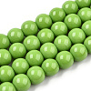 Opaque Solid Color Glass Beads Strands GLAA-T032-P8mm-06-1