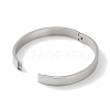 304 Stainless Steel Grooved Heart Bangles BJEW-F464-15P-3
