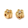 Brass Micro Pave Cubic Zirconia Beads KK-D407-14G-2