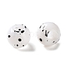 Spray Painted ABS Plastic European Beads KY-G033-01B-01-2