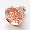 Brass Micro Pave Cubic Zirconia Bead Cones ZIRC-O019-A-02-3