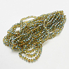 Electroplate Glass Faceted Rondelle Beads Strands EGLA-D020-6x4mm-M-3