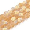 Imitate Austrian Crystal Bicone Frosted Glass Beads Strands LS-EGLA-A039-T6mm-MB18-1