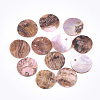 Spray Paint Natural Akoya Shell Pendants SHEL-S274-75C-02-1