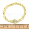 Brass Micro Pave Cubic Zirconia Beads Bracelets for Women BJEW-S158-09G-5