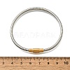 304 Stainless Steel Twisted Rope Shape Bangles for Women BJEW-C091-02B-GP-5