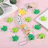 10Pcs 2 Colors Maple Leaf Silicone Beads JX708A-6