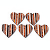 Stripe Resin & Walnut Wood Pendants RESI-N025-016A-D01-1