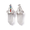 Natural Quartz Crystal Big Pointed Pendants G-I342-01P-12-2