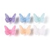 Flocking Opaque Acrylic Butterfly Beads OACR-T030-11M-3