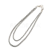 304 Stainless Steel Double Layer Wheat Chains for Jeans Pants AJEW-E049-05P-1