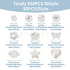 Biyun 500Pcs 10 Style ABS Plastic Imitation Pearl Beads KY-BY0001-02-19