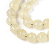 Dyed Natural White Jade Beads Strands X-G-T139-8mm-60-13-3