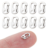10Pcs Stainless Steel Push Gate Snap Keychain Clasp Findings FIND-HS0001-70-1