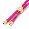 Twisted Nylon Cord Silder Bracelets DIY-B066-03G-22-3