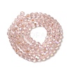 Electroplate Transparent Glass Beads Strands EGLA-A035-T6mm-L20-2