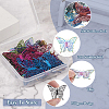  48Pcs 12 Colors Spray Painted 430 & 201 Stainless Steel  Filigree Pendants STAS-TA0002-20-4