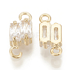 Brass Cubic Zirconia Links X-KK-T029-39G-2