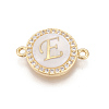 Brass Micro Pave Cubic Zirconia Links ZIRC-L078-006E-NR-1